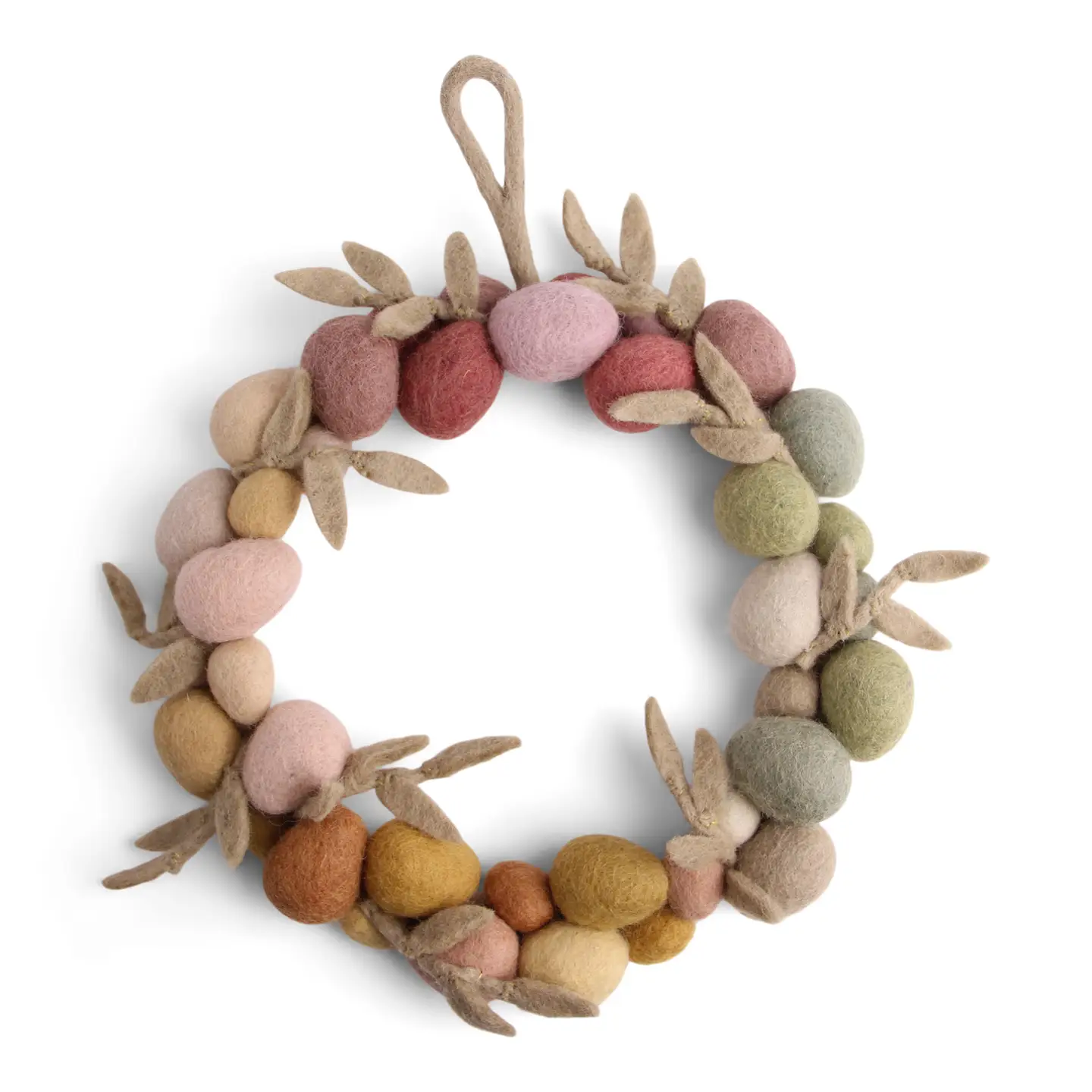 Everlasting Felted Big Egg Easter Wreath