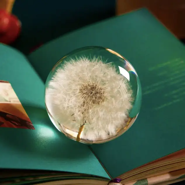 Natural Flower Glass Resin - Dandelion