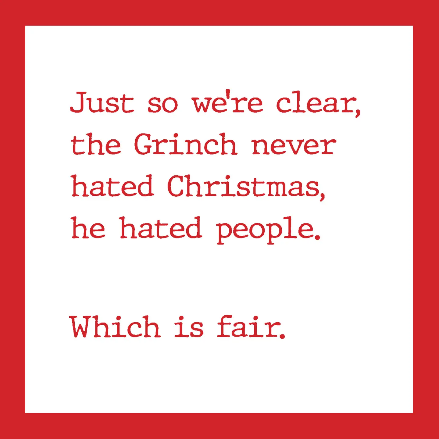 Grinch Christmas Card