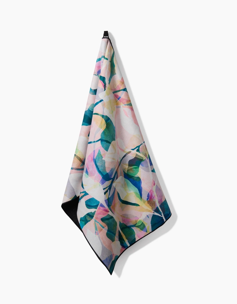 Geometry Yoga Towel Painted Foliage