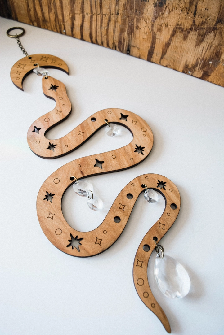 Snake Wooden Suncatcher