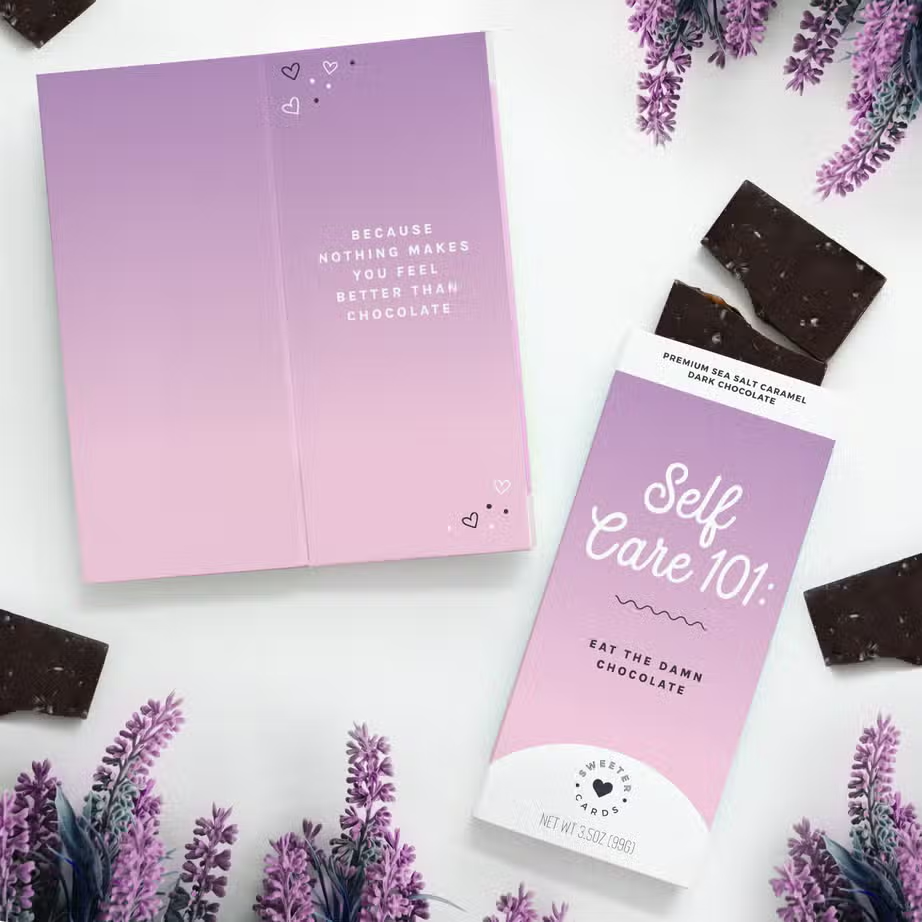 Self Care Chocolate Bar Card