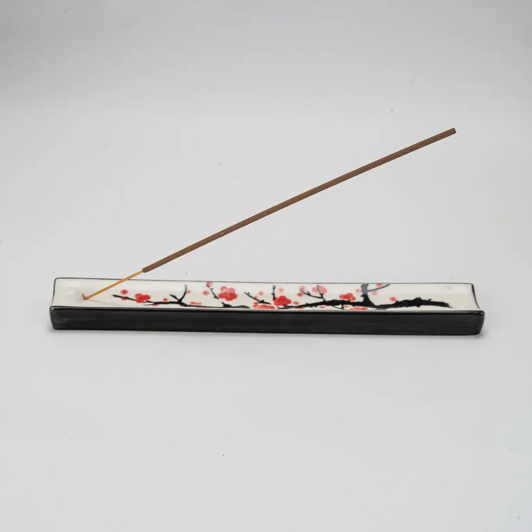 Ceramic Cherry Blossoms Incense Burner