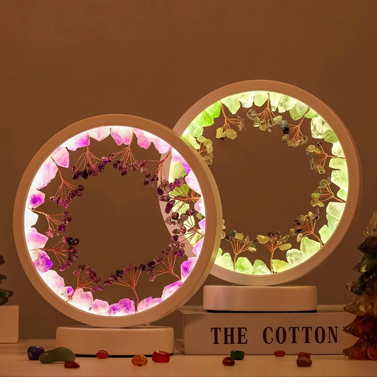 Raw Stone Tree of Life Table Lamp