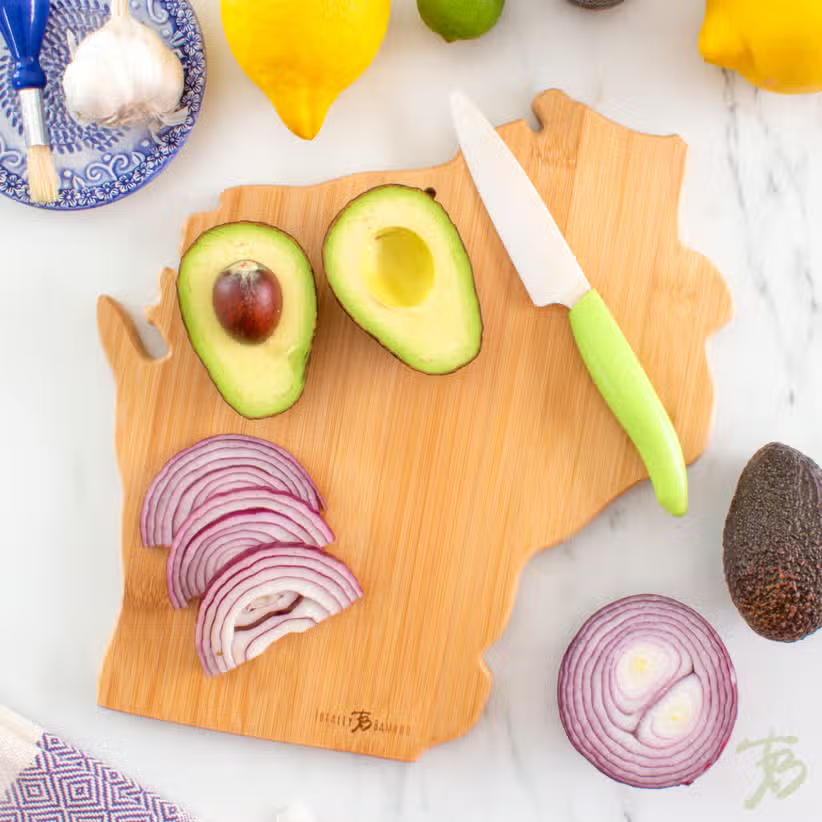Destination Wisconsin Bamboo Cutting Board