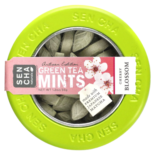 Green Tea Mints Canister Cherry Blossom