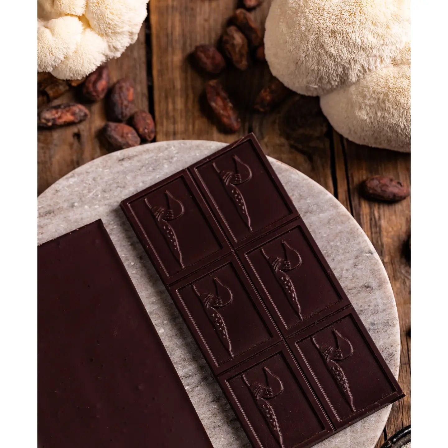 Dark Chocolate with Lion's Mane Powder