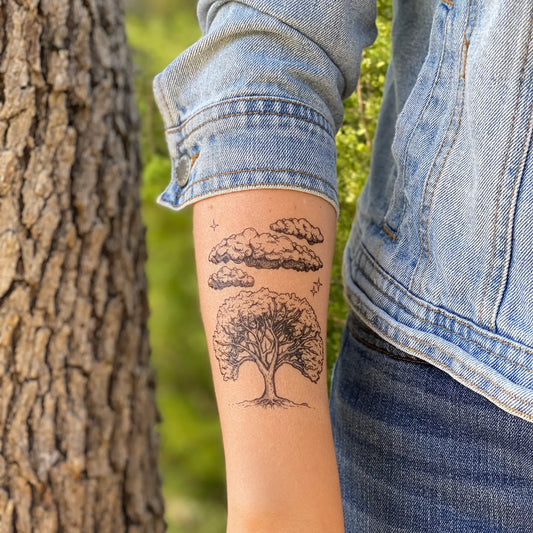 Live Oak Sky Temporary Tattoo