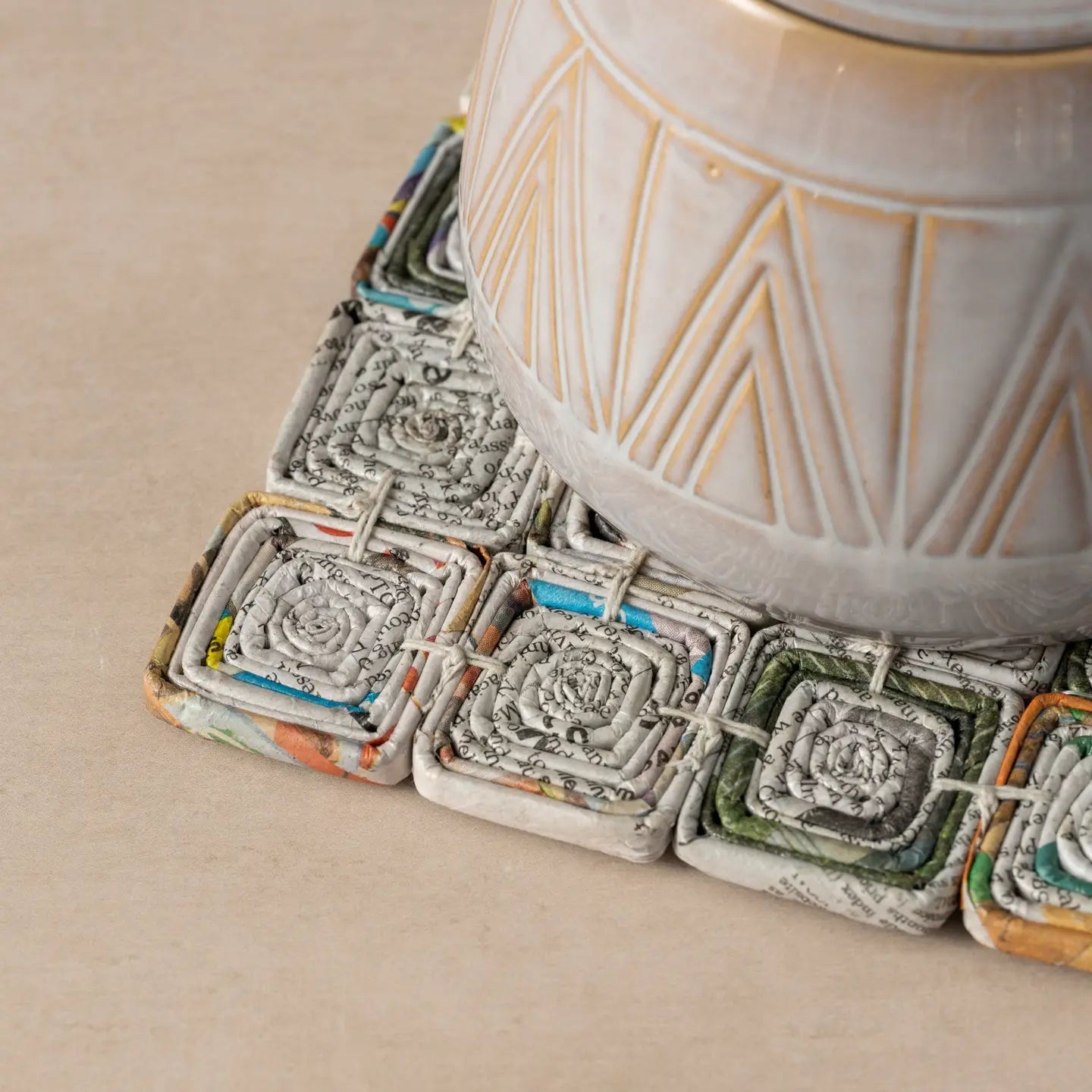 Recycled Newspaper Trivet
