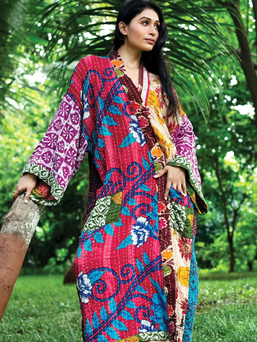 Kantha Kimono Robe