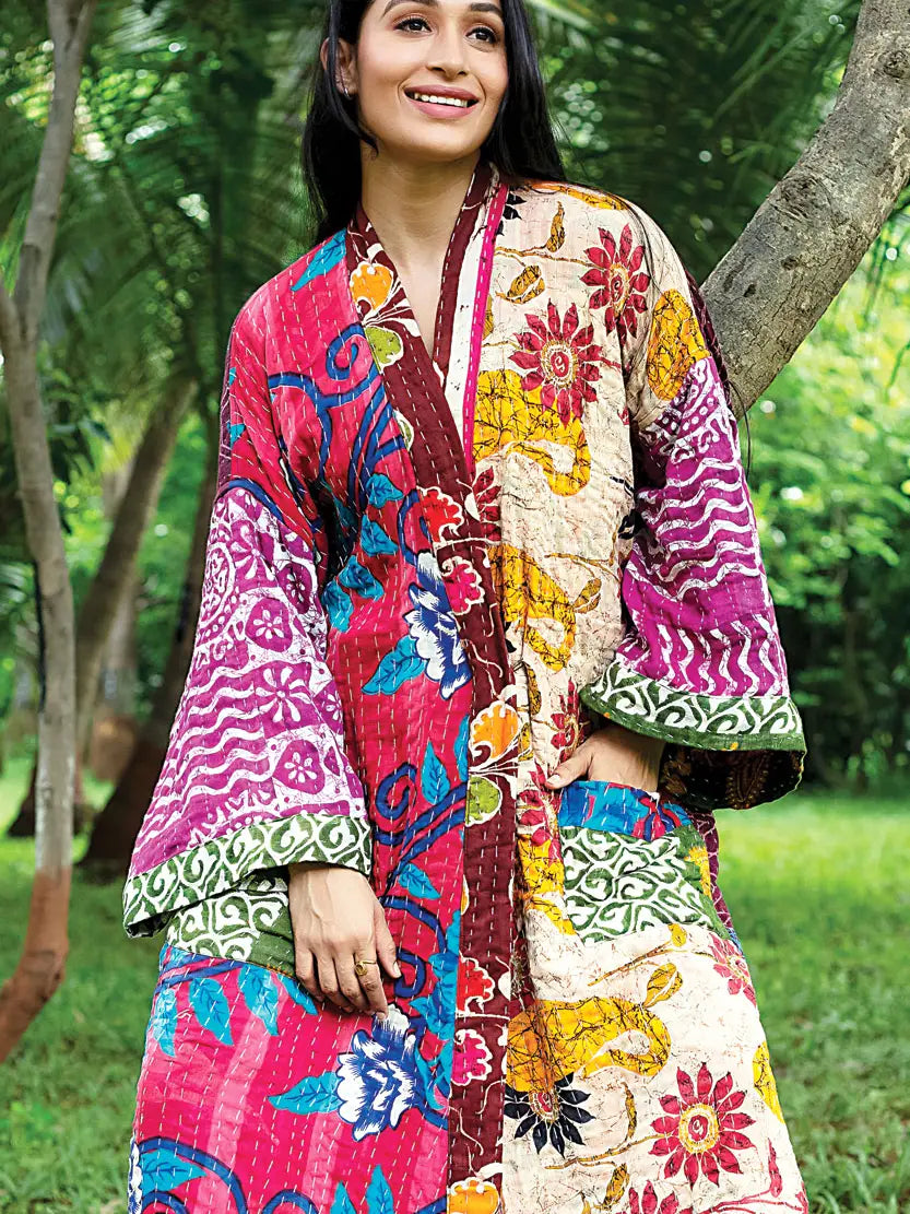 Kantha Kimono Robe