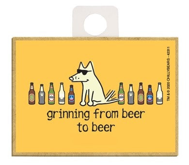 Grinning From Beer to Beer Magnet