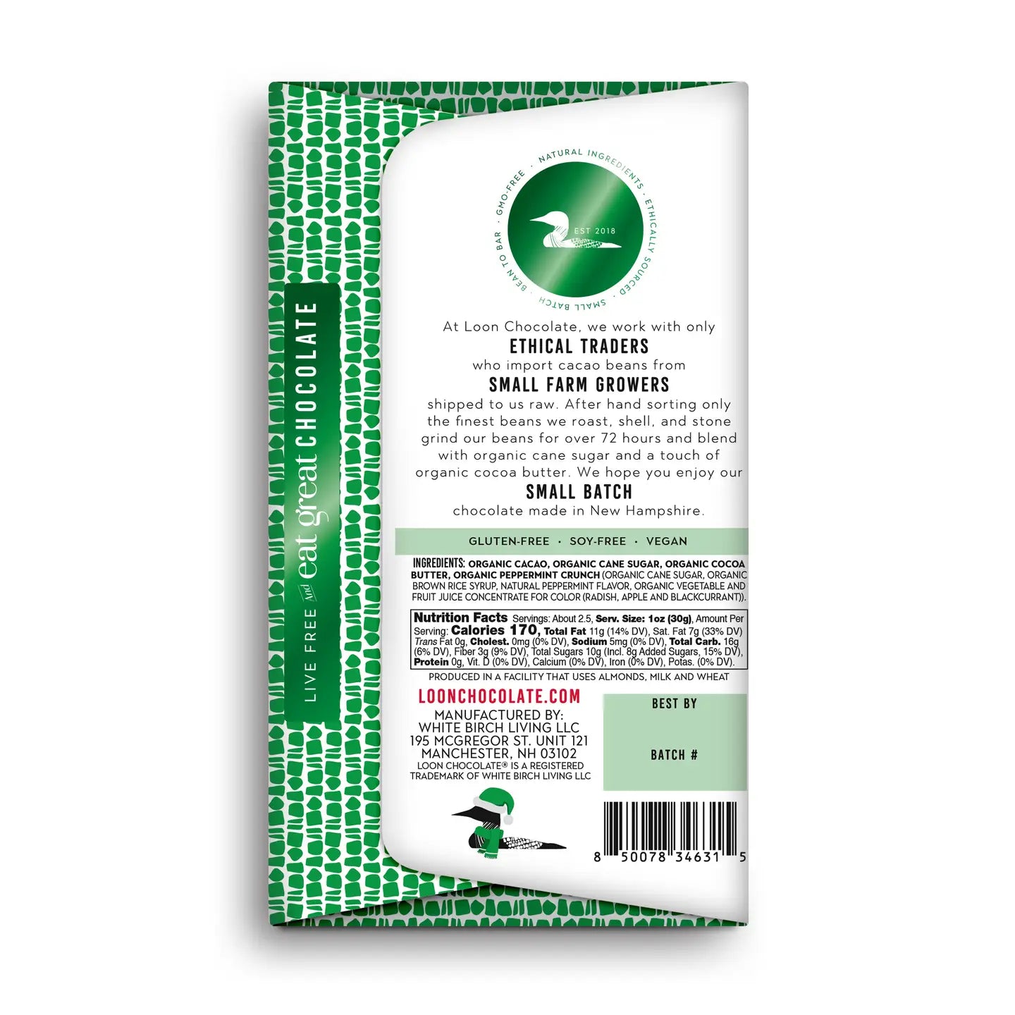 Dark Chocolate Peppermint Crunch Bar