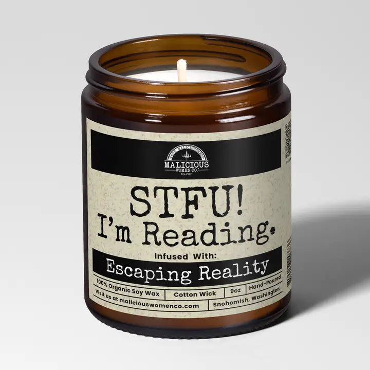STFU I'm Reading Candle