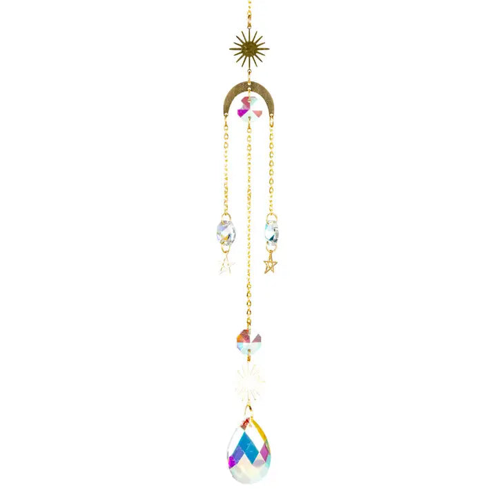 Sun & Moon Crystal Suncatcher