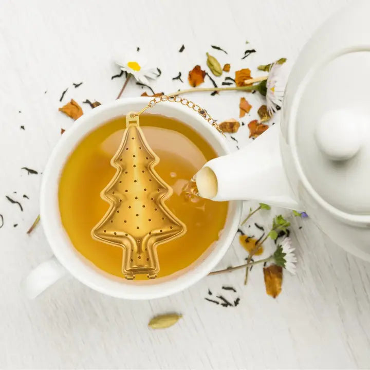 Tree Stainless Steel Tea Infuser Gold