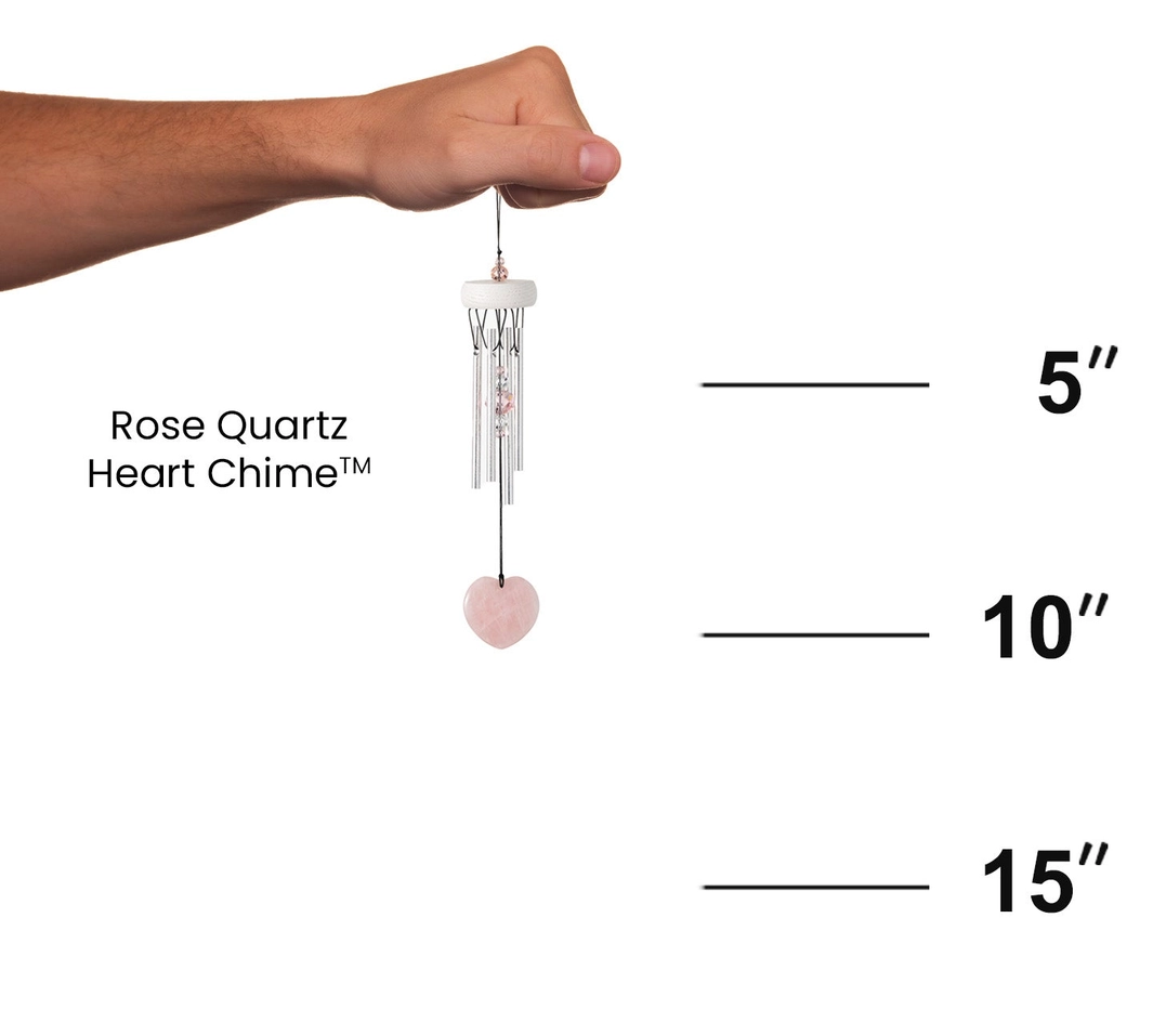 Rose Quartz Heart Chime RQHC