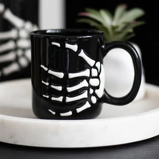 Gothic Skeleton Hand Mug