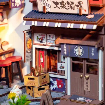 DIY Miniature Book Nook Kit: Sakura Wine Alley