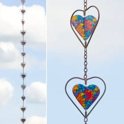 Floral Heart Rain Chain