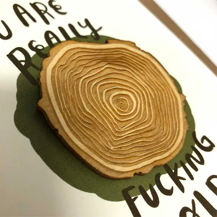 Really Old Tree Rings Card Magnet Clean