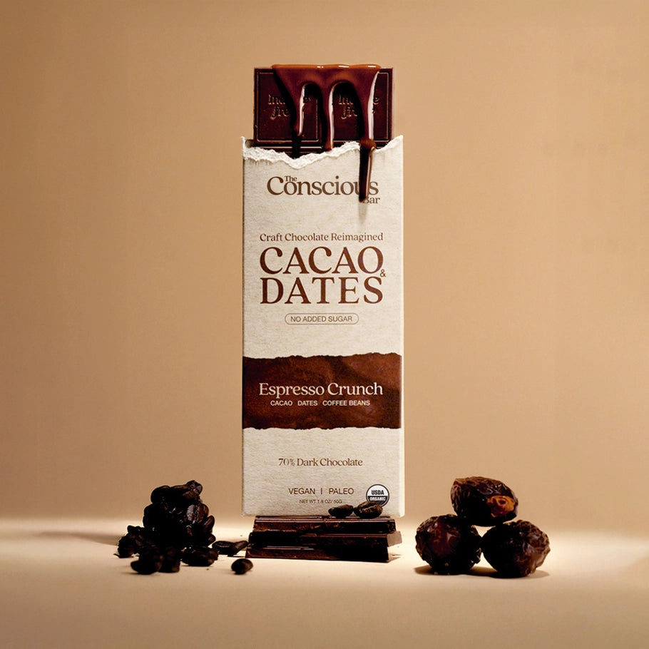 Date Sweetened Dark Chocolate Bar Espresso Crunch