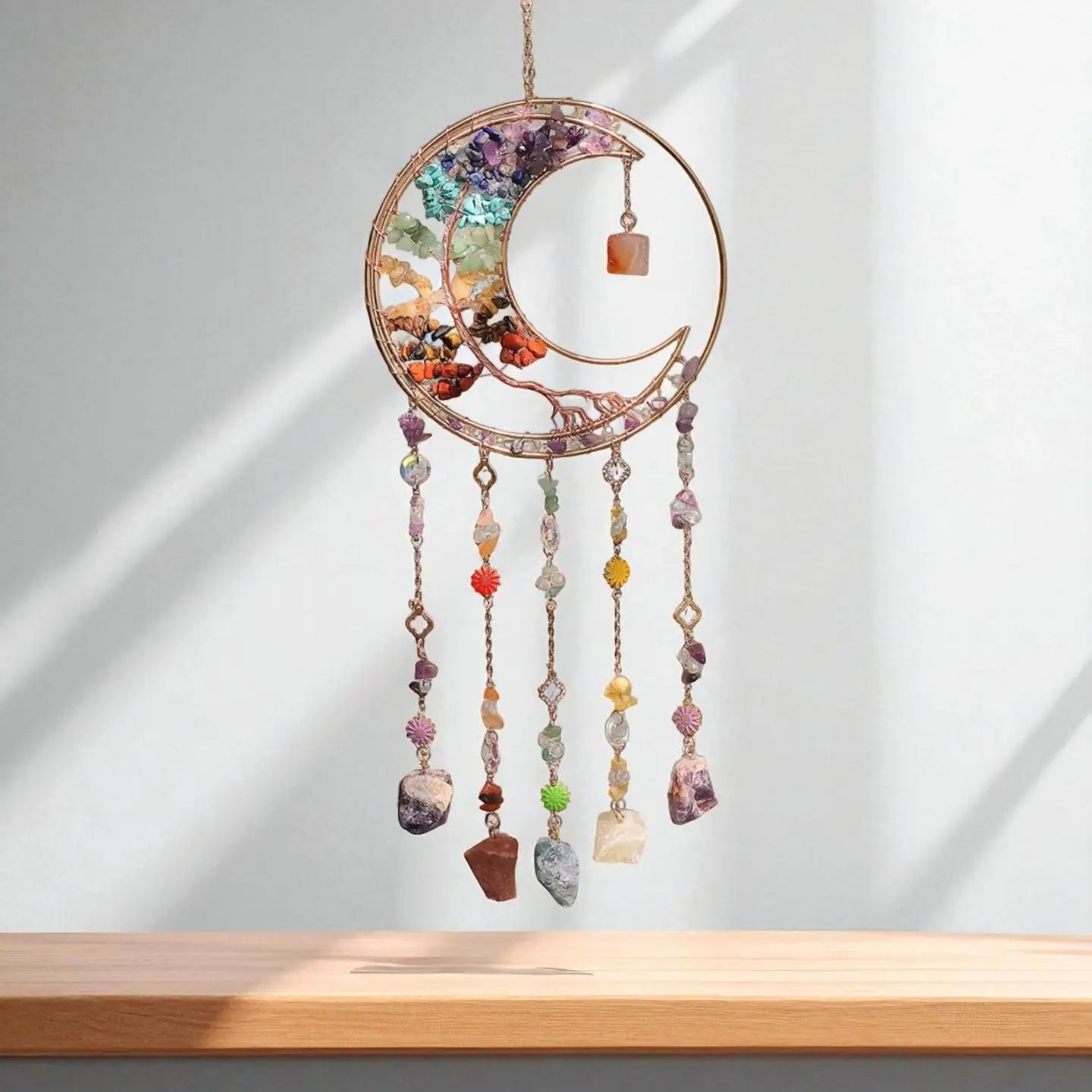 Crystal Tree of Life Moon Sun Catcher