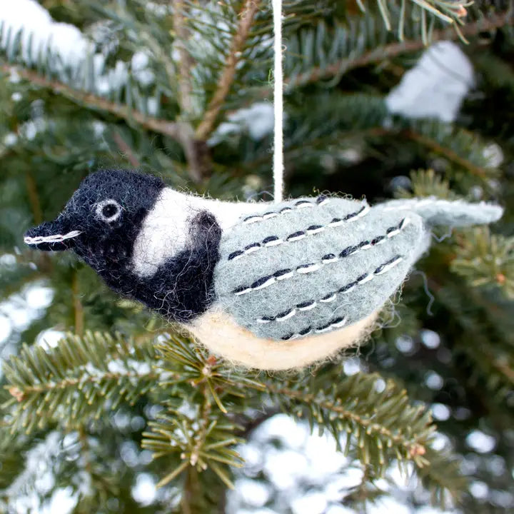 Chickadee Woolie Ornament