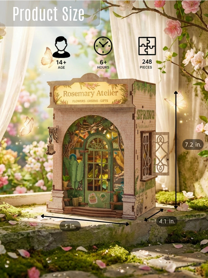 DIY Miniature Book Nook Kit: Rosemary Atelier