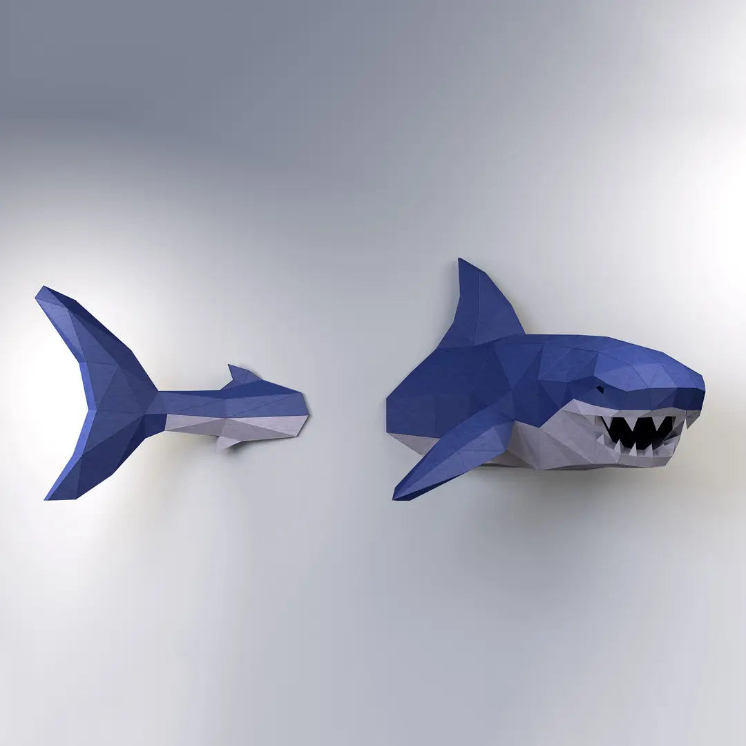 Papercraft Shark Wall Art 3D Origami