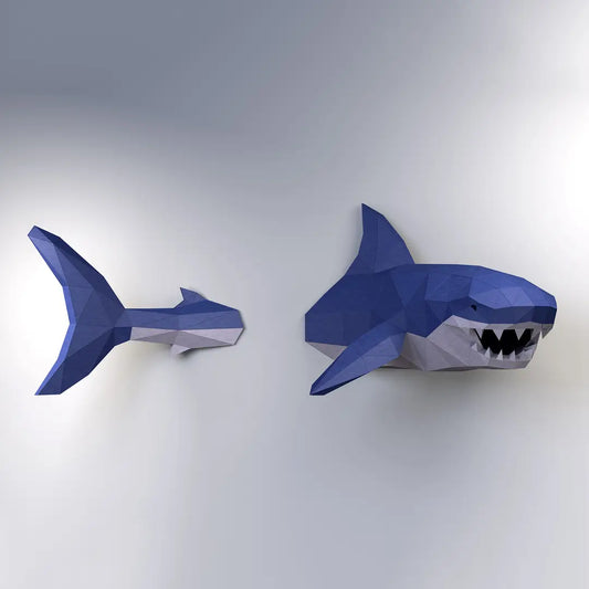 Papercraft Shark Wall Art 3D Origami