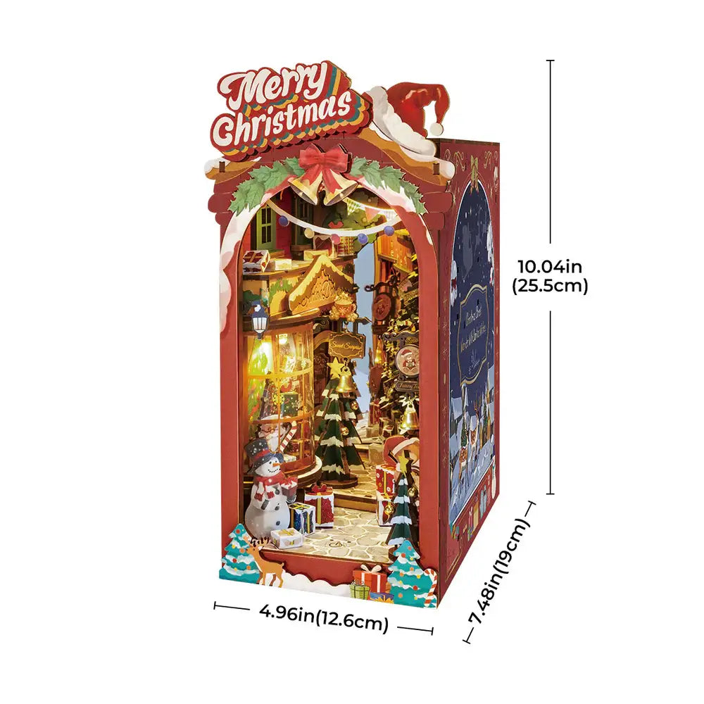 DIY Miniature Book Nook: Christmas Street