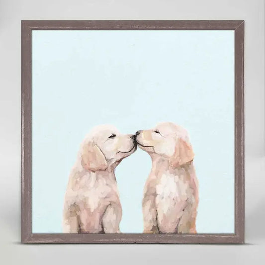 Best Friend - Golden Pup Kisses Mini Canvas