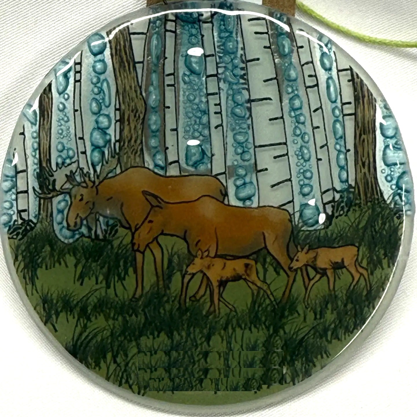 Moose Pack Glass Ornament