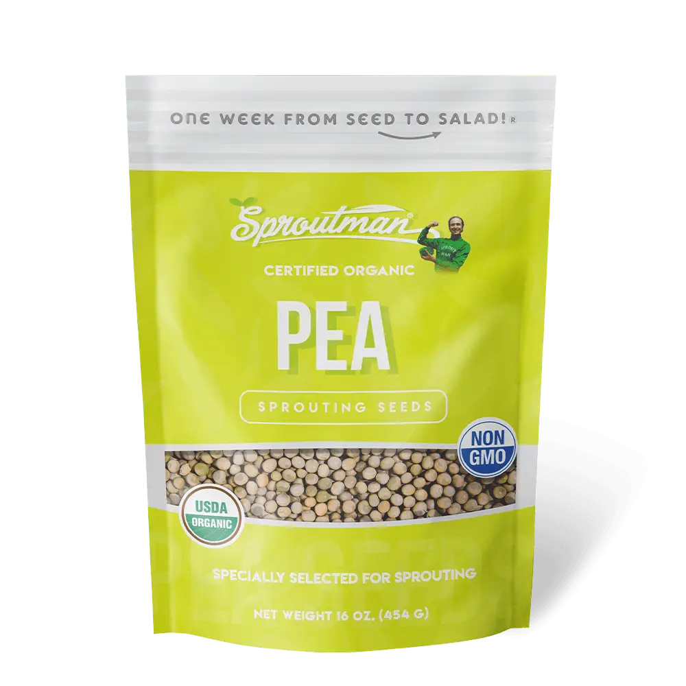 Organic Pea Sprouting Seeds 16oz