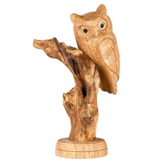 Wooden Perched Owl