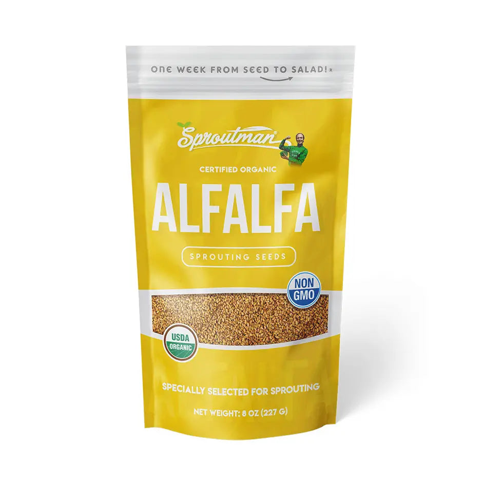 Organic Alfalfa Sprouting Seeds 8oz