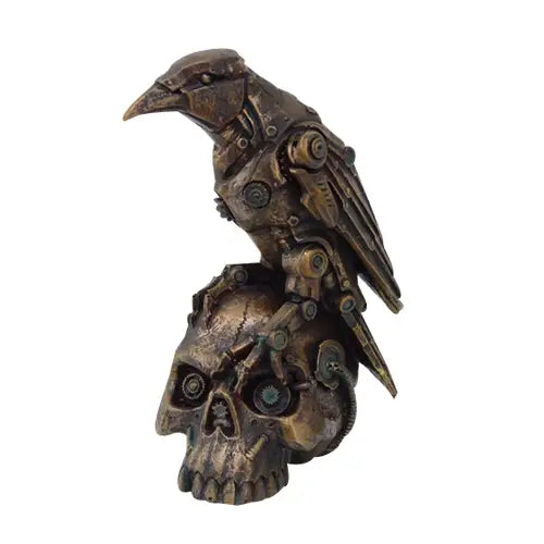 Steampunk Raven on Skull
