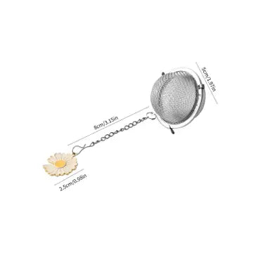 Tea Infuser Ball White Daisy