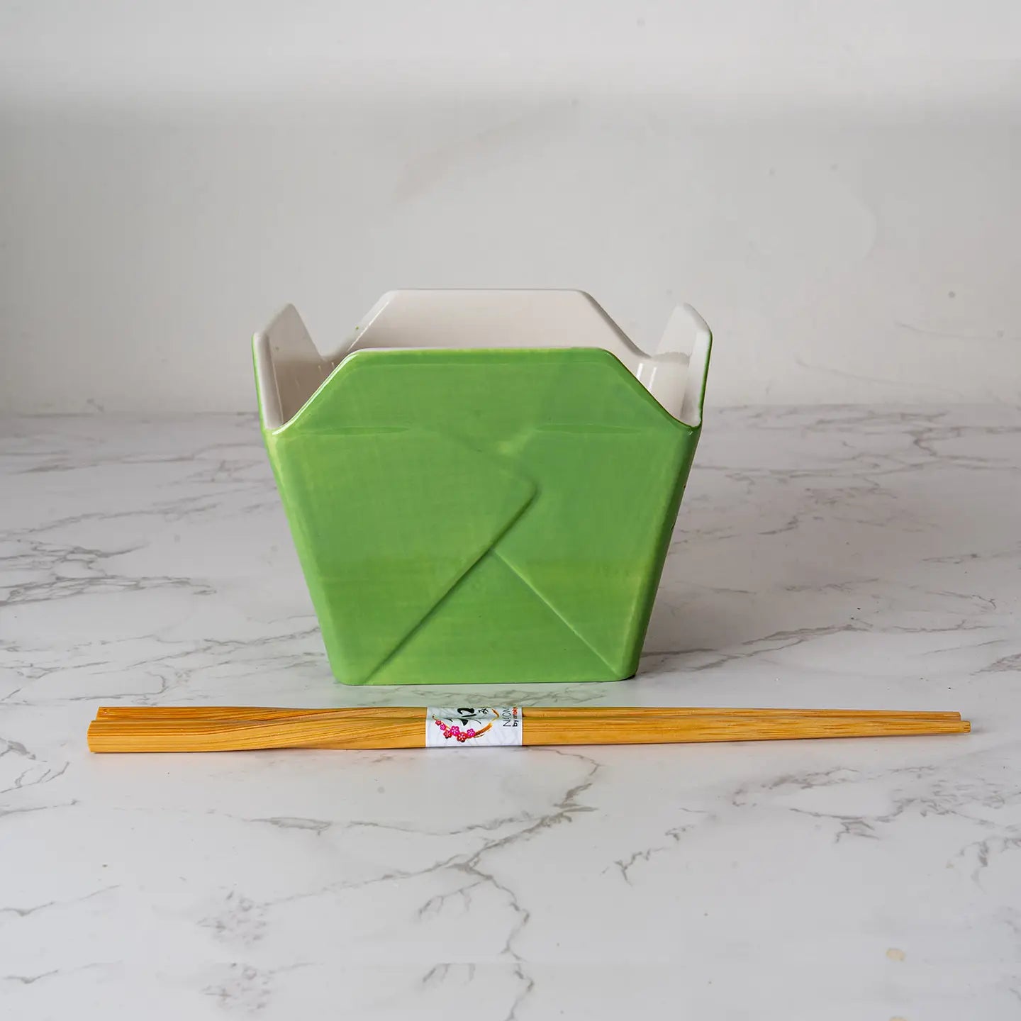 Lucky Panda Takeout Box Bowl with Chopsticks