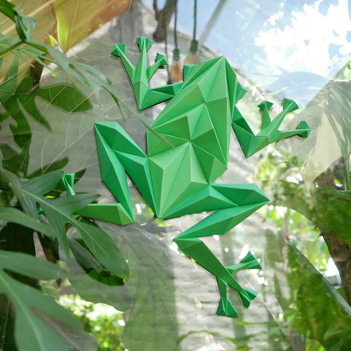 Papercraft Frog Wall Art 3D Origami