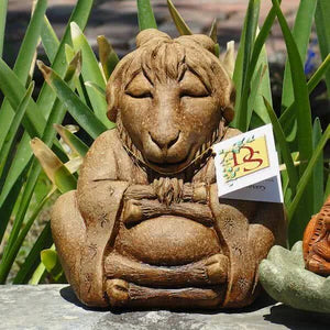 Meditating Brown Goat Statue- Small