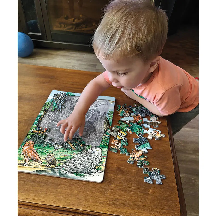 North American Owls (Tray) 35pc Puzzle