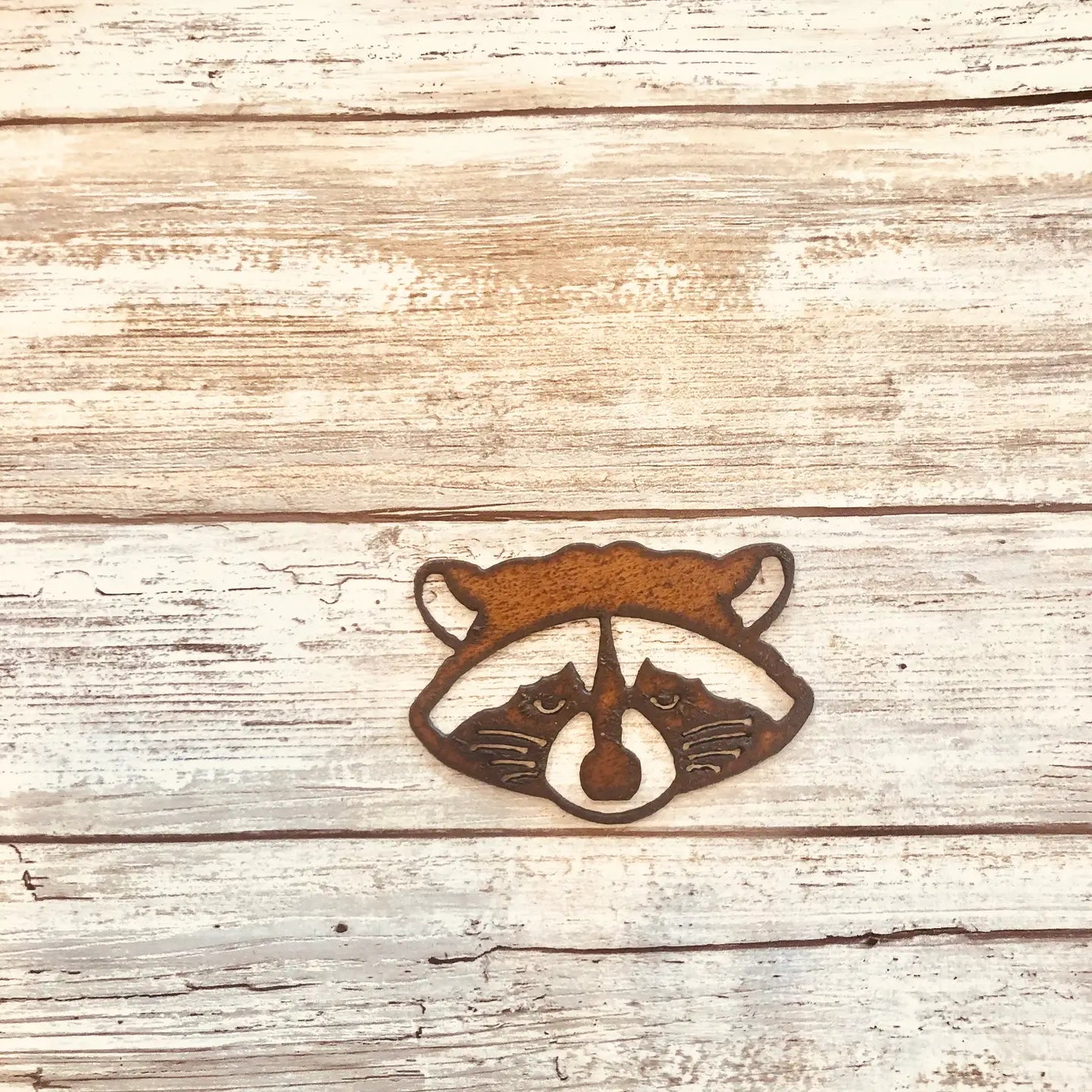 Rusty Raccoon Face Magnet