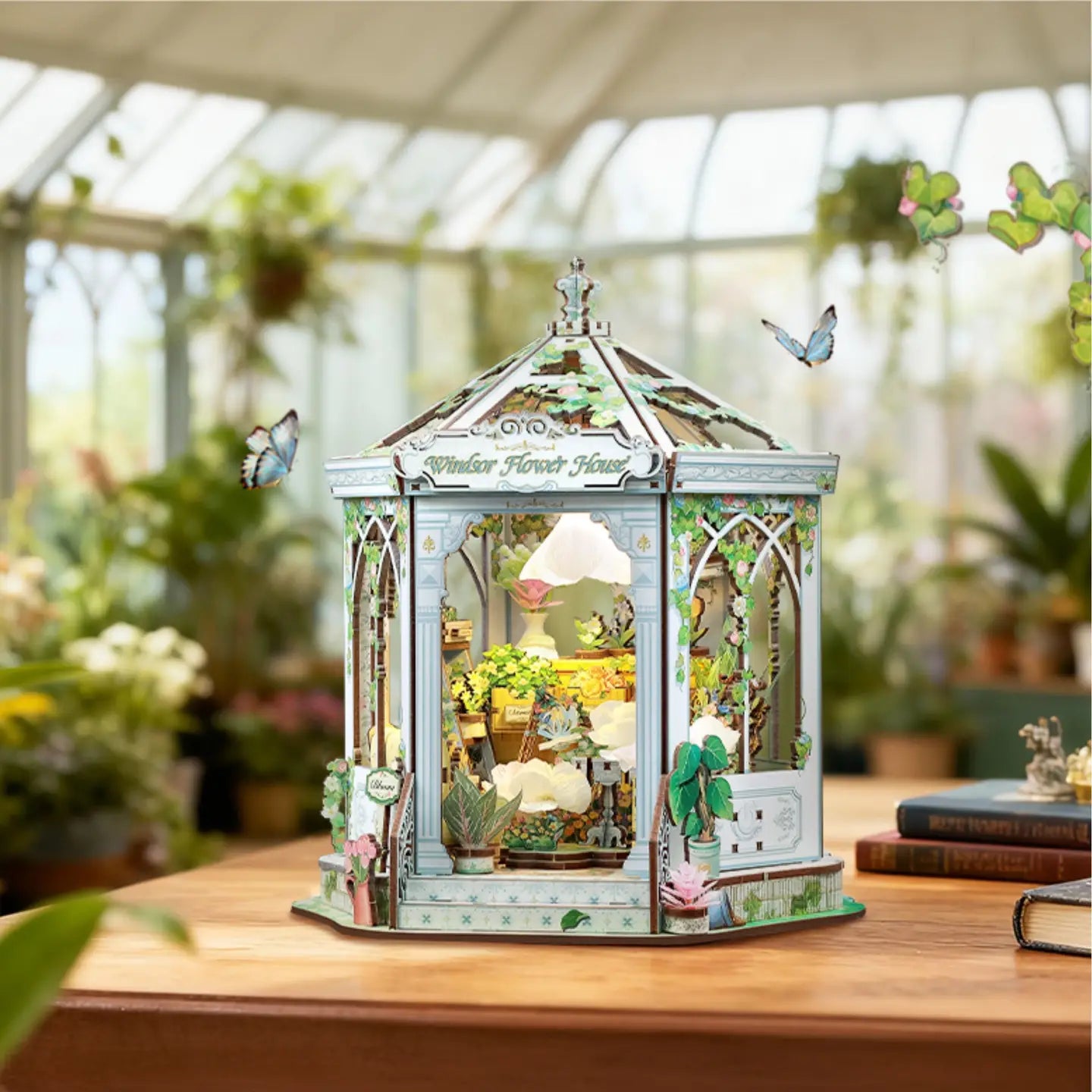 DIY Miniature House Kit:  Windsor Flower House