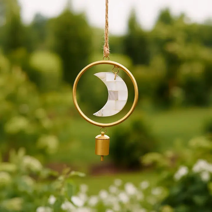 Chayana Small Moon Mother of Pearl Wind Chime