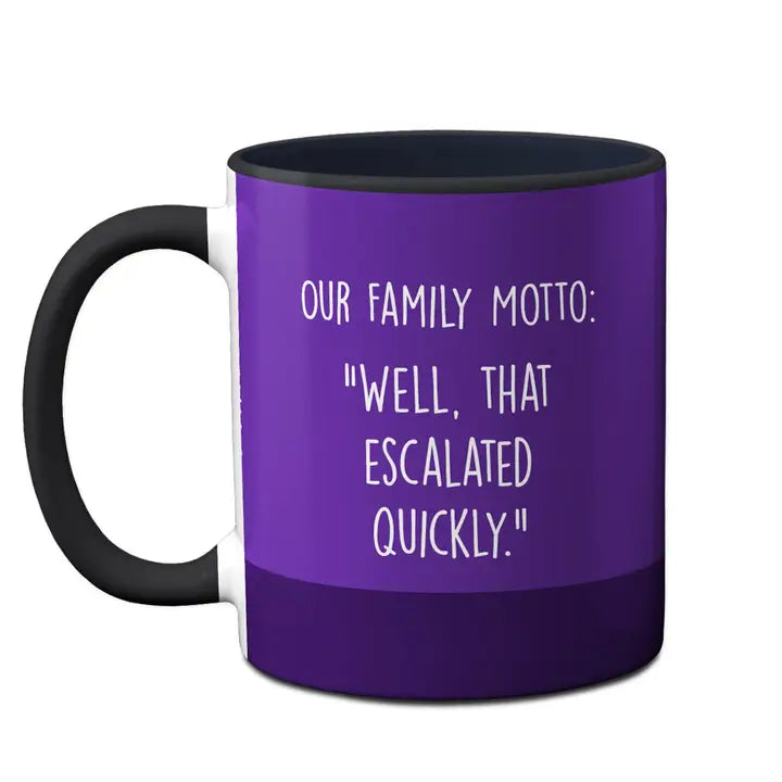 Raccoon Family Motto Coffee Mug