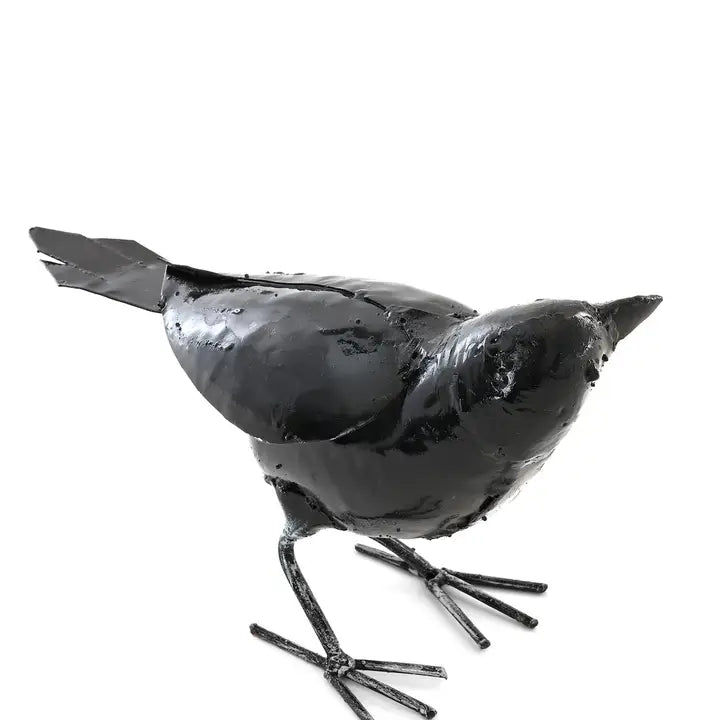 Recycled Metal Crow Sculpture