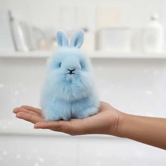 Fantasy Alpaca Bunny Micro 6" Light Blue