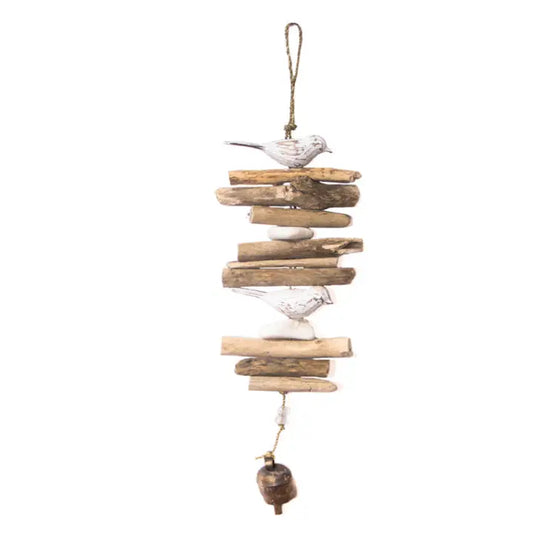 Double Bird Wood Bell Chime